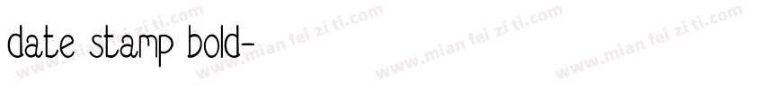 date stamp bold字体转换